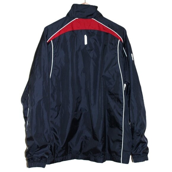 FILA Windbreaker Jacket - Retro Black with Red & White Trim - Unisex Size XL - Picture 7 of 15